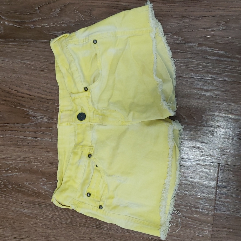 (EU 36) Denim Colour Bershka Distressed Raw Hem Shorts Summer Vacation Denim